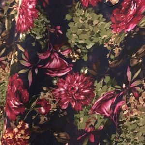 Navy floral sheer Pleione 3x blouse